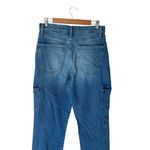 EXPRESS  - High Waisted Medium Wash Straight Ankle Cargo Jeans Sz 10 Long Photo 7