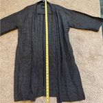 Madewell Linen Blend Trench Jacket Plaid Pattern Duster Coatigan Side Slits L Photo 4