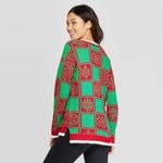✨Plaid Long Sleeve Dog Ugly Holiday Sweater✨ Green Size undefined Photo 1