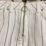 Topshop Tall Moto Pinstripe O-Ring Zip Denim Skirt Photo 2