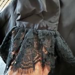 90s Vintage DOMINIC ROMPOLLO Black Wrap Jacket Mini Dress Lace Cuffs | Medium Photo 5