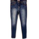 Johnny Was The Skimny Blue Jean Stretch Lux Denim Size 26 Printed Designer Dark Photo 4