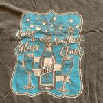 Comfort Colors  Raise a Glass to Southern Class Grey T-Shirt TXBB Unisex Medium Photo 1
