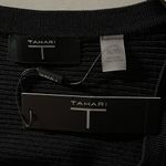 T Tahari NWT Size XL Black Ribbed Rayon/Nylon Knit Clasp Front Cardigan Jacket Photo 3