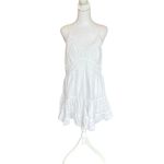 American Eagle  Babydoll Mini Dress Strappy Open Back Womens Size Large White Photo 3