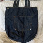 Denim Tote Bag with Pocket like new holds a lot Blue Photo 0