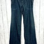 BCBGMAXAZRIA Y2K BCBG Maxazria Jeans Women 27 Dark Wash Denim Cotton Relaxed Flare Deep Pockt Photo 0