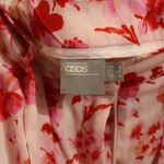 ASOS Pink Floral High Waist Shorts Sz 4 Photo 3