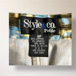 Style Company 8P Blue Olive Abstract Cotton Cropped Pants Casual Artsy Boho Photo 8