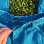 Nasty Gal Contrast Stitch Denim Cargo Jeans Photo 2