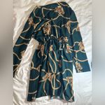 Elegant Green and Gold Dress Size 16 Photo 1