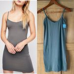 Free People NWT Seamless Mini Spaghetti Strap Dress Steel Gray Women’s size XS/S Photo 1