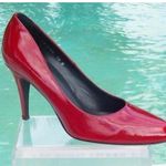 Donald Pliner Antique Red Patent Leather Shoe New Pump Flexible Sole $275 NIB Size 6 Photo 3