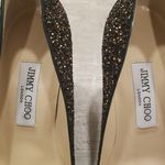 Jimmy Choo 💕💕 Gilbert Pumps ~ Black Glitter EU 40 New Without Box Photo 5