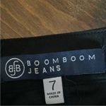 Boom Boom Jeans Boom Boom jean Suede Fringe short Shorts black sz 7 side tie flattering stretchy Photo 4