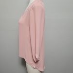 American Dream  pink chiffon bubble sleeve blouse size small Photo 3