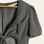 Mac Duggal leena for Black Embelished Cutout Short Sleeve Formal Gown Size 8 Photo 8