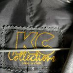 KC Collections Black Leather Button Front Jacket size Small Photo 1