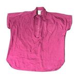 Max Mara  Fuchsia/Pink Poplin Oversized Women size Medium Blouse Made in Italy Photo 0