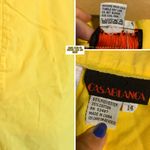 VINTAGE 1980'S CASABLANCA YELLOW HIGH WAIST SHORTS (14) Photo 9