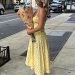 Free People Women's Yellow Dress Photo 4