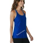 Lole  Love Tank Top UPF 50+ Blue Sleeveless Back Braid Yoga LARGE Activewear Photo 3