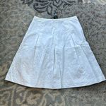 Talbots Petites Eyelet Lace Pleated A-Line Skirt White 4P Photo 5