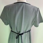 Motherhood Maternity  M Navy Blue & White Modest Maxi Dress Tie Back Photo 2