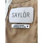 Saylor Jenni Top Blouse Cropped White Beige Lace Zip Puff Sleeve M Retail $253 Photo 6