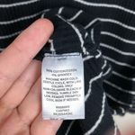 Abound  Mock Neck Ribbed Striped Dress Black White Photo 3