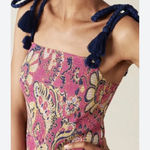 Figue Millie Floral Boho Multicolor Sleeveless Midi Dress XS Red Photo 2