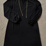 Michael Kors Women's Black Blouse With Gold Chain Slinky Shirt Sz Xsmall Photo 0