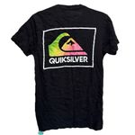 Quiksilver Quicksilver Black/Multi Crew Neck Short Sleeve‎ Logo Graphic T-Shirt Size Small Photo 4