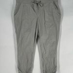 Torrid Crop Pull-On Skinny Stretch Poplin Mid-Rise Pant Gray Harbor Mist Size 1X Photo 0