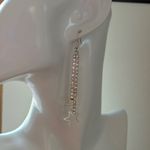 Dazzling Starry Night Earrings 3" Silver Photo 2