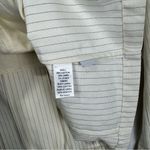 Banana Republic  White Black Pinstriped Linen Blend Blazer Jacket Women's Size 14 Photo 3
