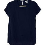 J.Jill NAVY BLUE SOFT LIGHTWEIGHT SHORT SLEEVE PULLOVER SMALL Photo 0