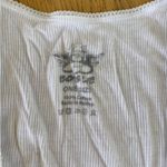 Boys Lie  - Blue Heart Ribbed Sleeveless Crop Tank Top in White & Blue Photo 1