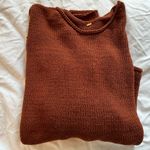 Free People Rust knit scoop neck sweater Photo 9
