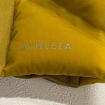 Athleta Puffer Vest Small β Mustard Yellow Quilted Sleeveless Jacket Warm Zip Ve Photo 7