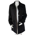 Kenneth Cole Reaction Black Trench Coat Size 12 Photo 1