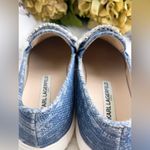 Karl Lagerfeld  Navy Denim Slip on Shoes with Diamond Buckle Size 6/36 Photo 7