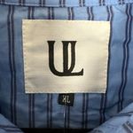 Free People  X Understated Rockabilly Western Studded Snap Shirt Blue Striped XL Photo 9