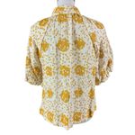 Ivy Jane Ivy‎ Jane Yellow White Floral Button Front Blouse Puff Sleeve Cottagecore Small Photo 1