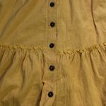 Rotita Mustard Yellow Button Up Sweetheart Neckline Mini Dress Photo 6