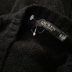 NWOT LAUREN RALPH LAUREN Black Metallic Thread Ribbed Long Sleeve Sweater Size XL Photo 5