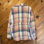 Pink blue white plaid button down shacket Size XL Photo 7