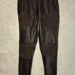 Maniere De Voir Brand New Faux Leather Textured Leggings Photo 0