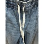 Lane Bryant  Denim Joggers Pants Light Wash Elastic Waist Drawstring Size 18 Photo 3
