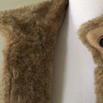 Eddie Bauer Tan SEATTLE SUEDE Faux Fur lined vest, Small, NWOT Photo 3